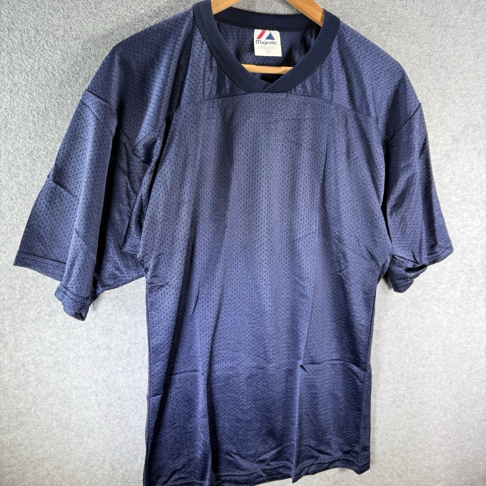 Vintage Majestic Men Blue Athletic Mesh Practice Football Jersey Size Small USA - Picture 6 of 8